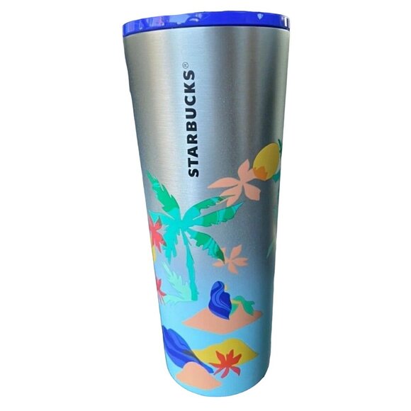 STARBUCKS 24oz Tumbler 2020 Mermaid lagoon Coffee Drink Cup Rare Collectable - Picture 1 of 6